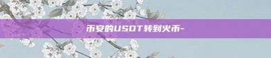 币安的USDT转到火币-