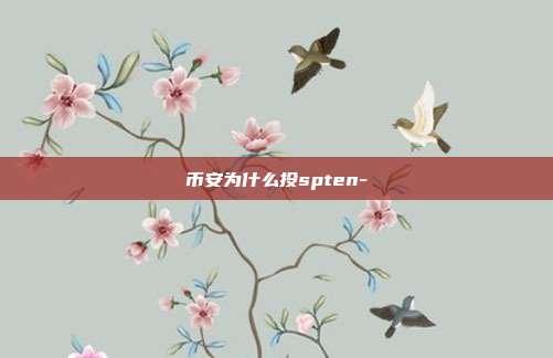 币安为什么投spten-