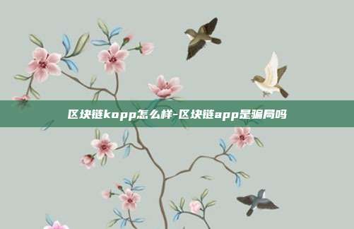 区块链kopp怎么样-区块链app是骗局吗