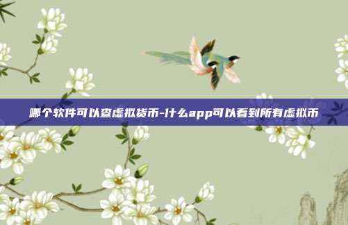 哪个软件可以查虚拟货币-什么app可以看到所有虚拟币