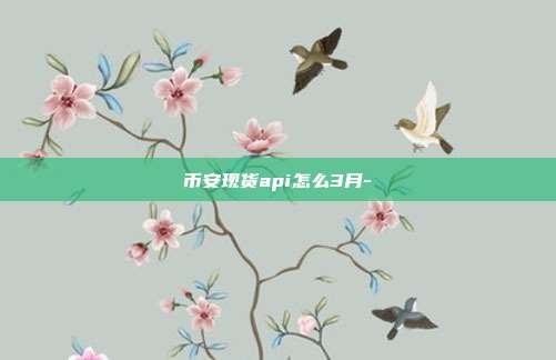 币安现货api怎么3月-