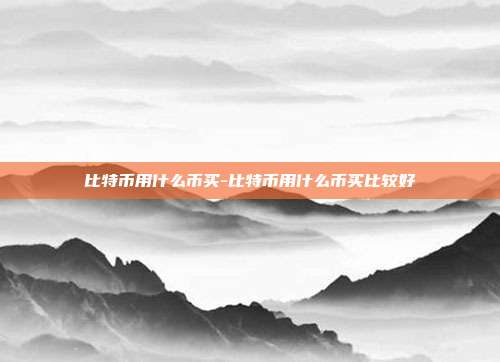 比特币用什么币买-比特币用什么币买比较好