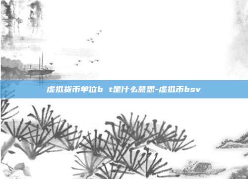 虚拟货币单位b t是什么意思-虚拟币bsv