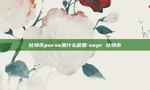 比特币purse是什么意思-sopr 比特币