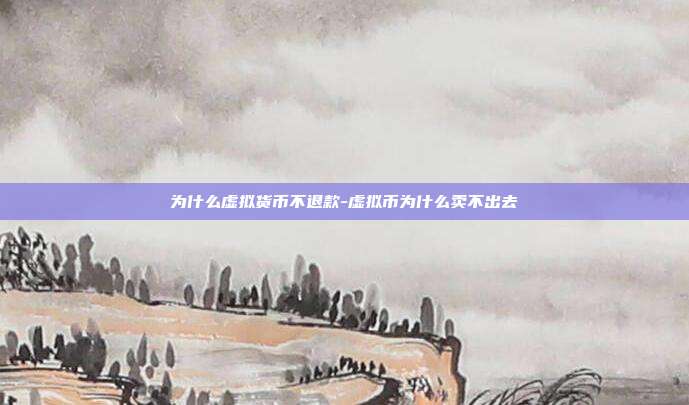 为什么虚拟货币不退款-虚拟币为什么卖不出去