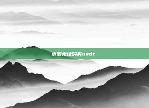 币安无法购买usdt-