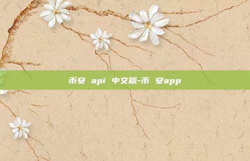 币安 api 中文版-币 安app