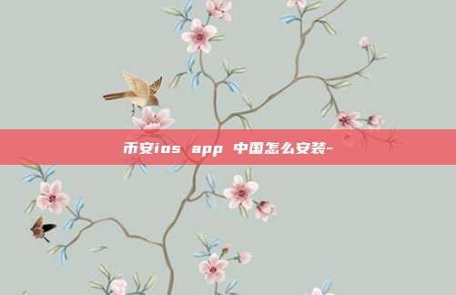 币安ios app 中国怎么安装-