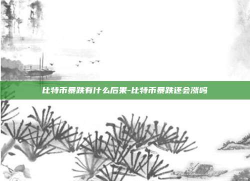 比特币暴跌有什么后果-比特币暴跌还会涨吗