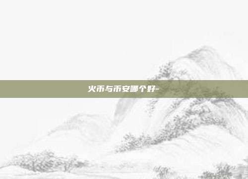 火币与币安哪个好-