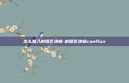 怎么加入树图区块链-树图区块链conflux