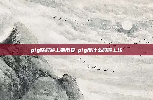 pig啥时候上架币安-pig币什么时候上线