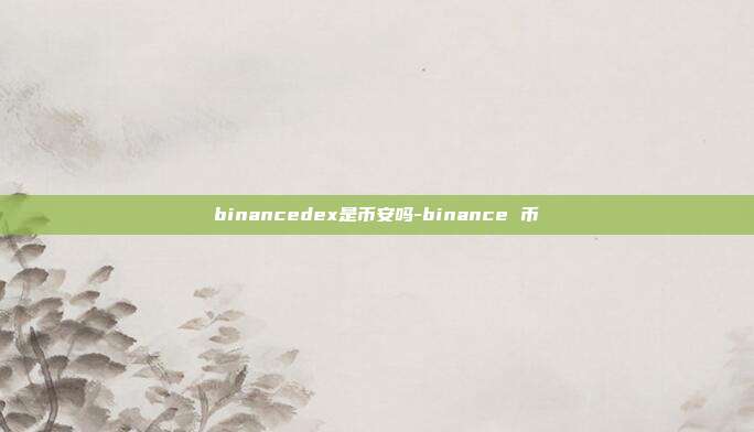 binancedex是币安吗-binance 币