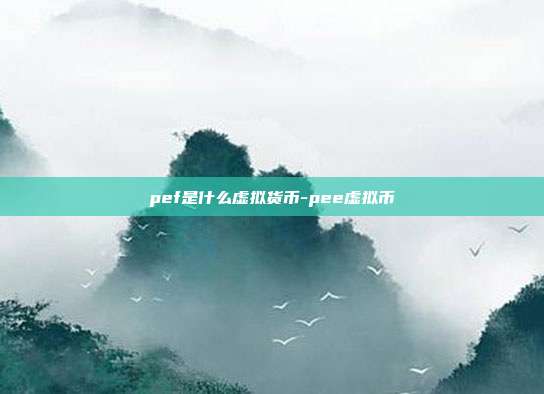 pef是什么虚拟货币-pee虚拟币