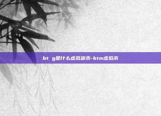 bt g是什么虚拟货币-btm虚拟币