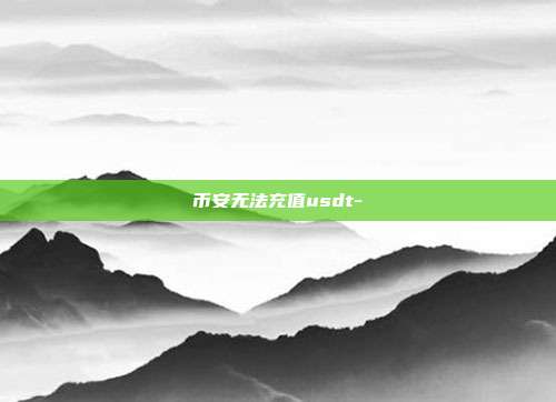 币安无法充值usdt-