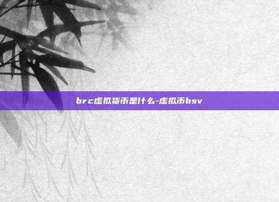 brc虚拟货币是什么-虚拟币bsv