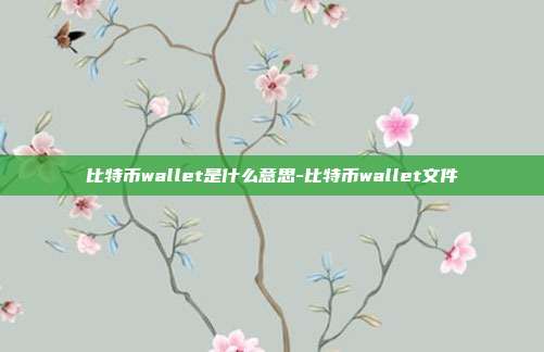 比特币wallet是什么意思-比特币wallet文件