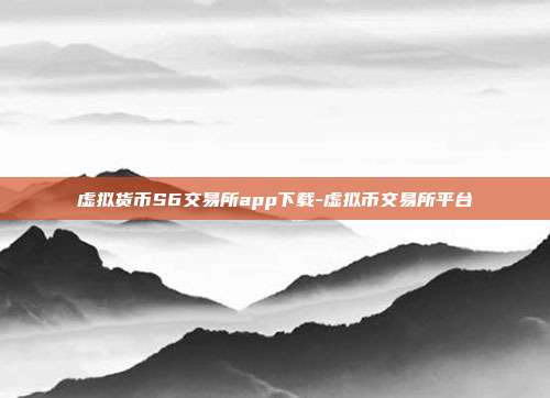 虚拟货币S6交易所app下载-虚拟币交易所平台