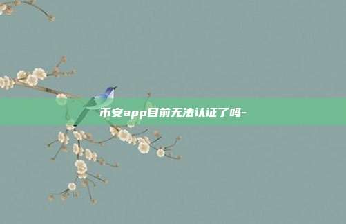 币安app目前无法认证了吗-