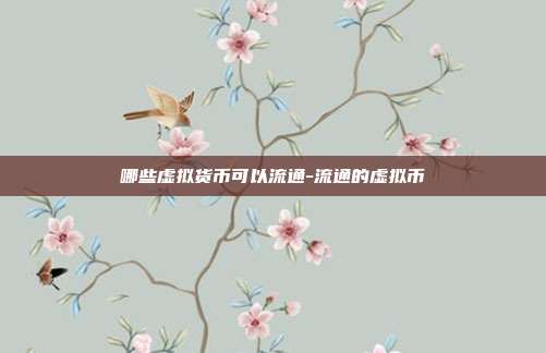 哪些虚拟货币可以流通-流通的虚拟币