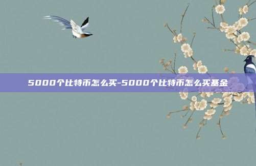 5000个比特币怎么买-5000个比特币怎么买基金