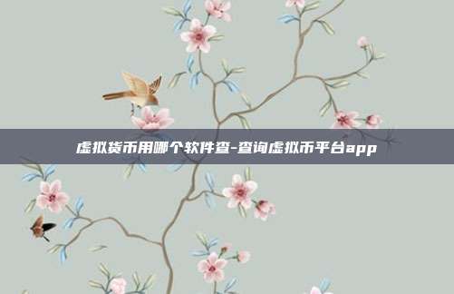 虚拟货币用哪个软件查-查询虚拟币平台app