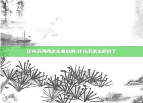 比特币后期怎么涨价的-比特币怎么涨价了