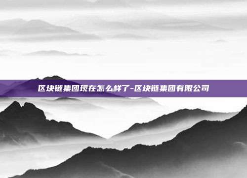 区块链集团现在怎么样了-区块链集团有限公司