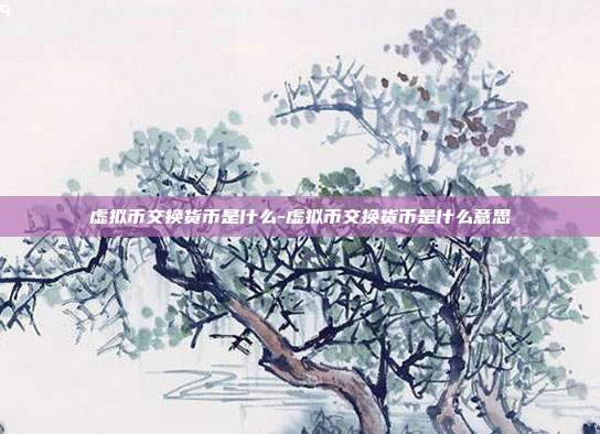 虚拟币交换货币是什么-虚拟币交换货币是什么意思