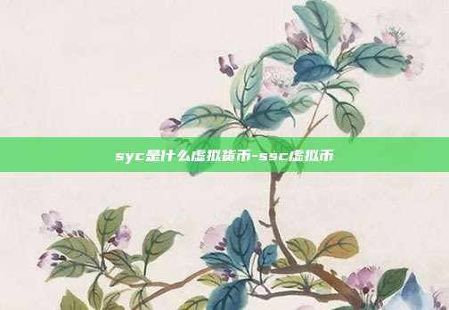 syc是什么虚拟货币-ssc虚拟币