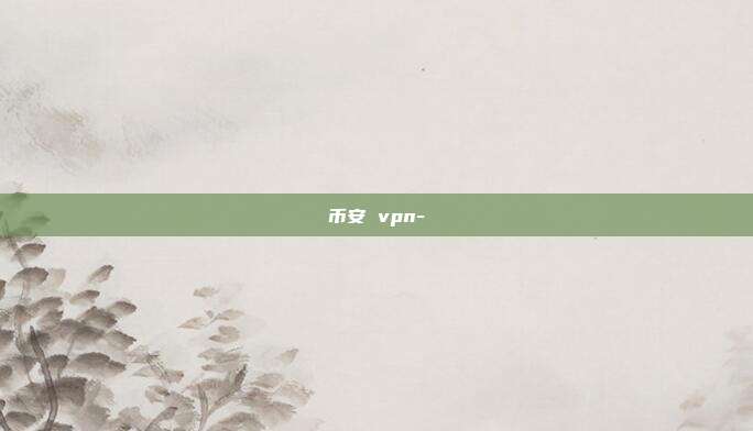 币安 vpn-