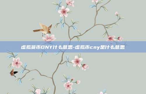 虚拟货币DNY什么意思-虚拟币cny是什么意思