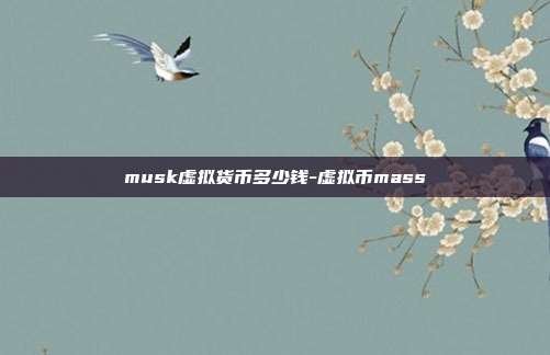 musk虚拟货币多少钱-虚拟币mass