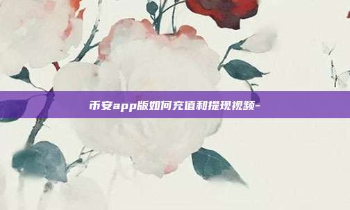 币安app版如何充值和提现视频-