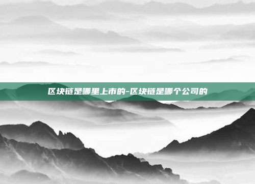 区块链是哪里上市的-区块链是哪个公司的