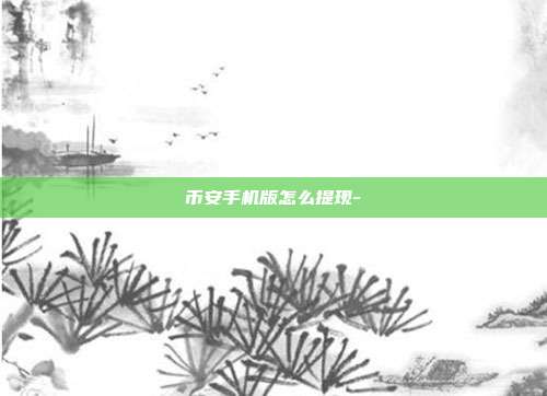 币安手机版怎么提现-