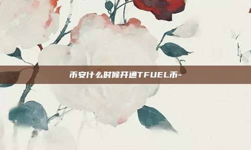 币安什么时候开通TFUEL币-