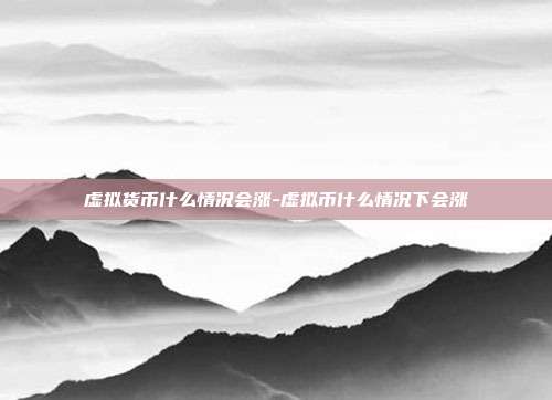 虚拟货币什么情况会涨-虚拟币什么情况下会涨