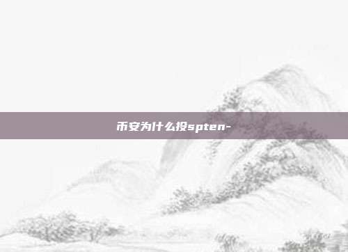 币安为什么投spten-