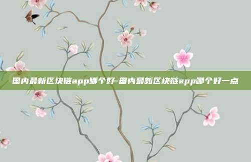 国内最新区块链app哪个好-国内最新区块链app哪个好一点