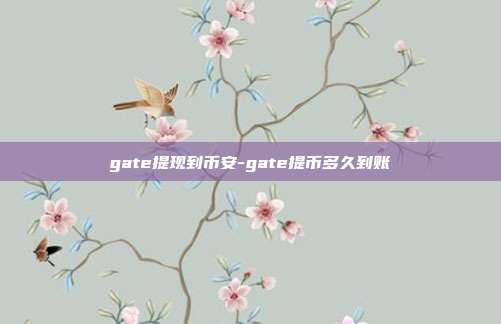 gate提现到币安-gate提币多久到账