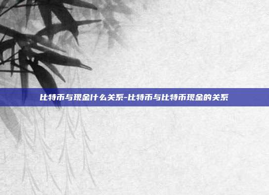 比特币与现金什么关系-比特币与比特币现金的关系