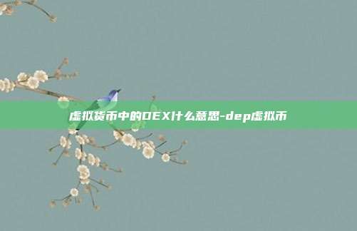 虚拟货币中的DEX什么意思-dep虚拟币