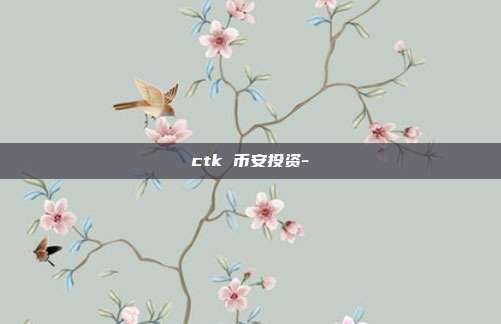 ctk 币安投资-