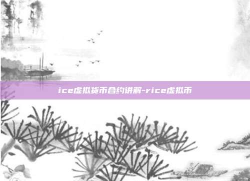 ice虚拟货币合约讲解-rice虚拟币