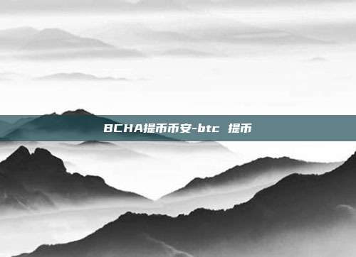 BCHA提币币安-btc 提币