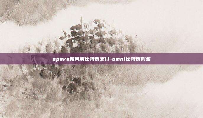 opera如何用比特币支付-omni比特币钱包